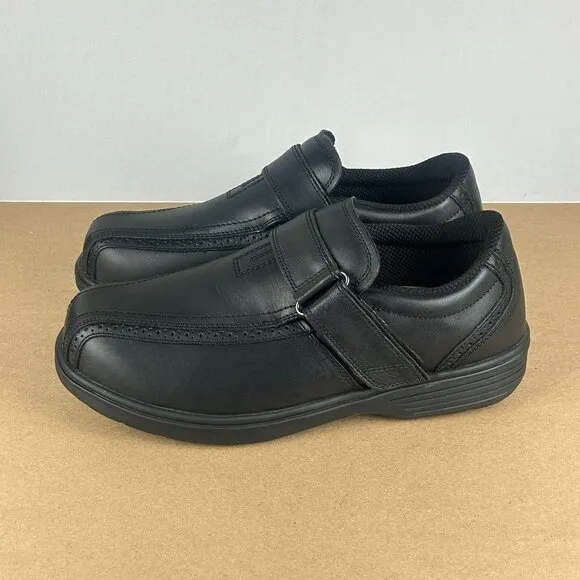 Orthofeet Lincoln Center Orthopedic Comfort Shoes Mens 10.5 Black Extra Wide
