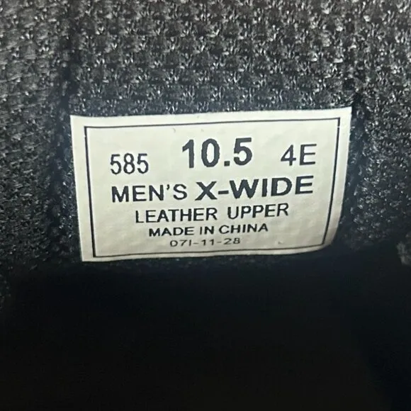 Orthofeet Lincoln Center Orthopedic Comfort Shoes Mens 10.5 Black Extra Wide