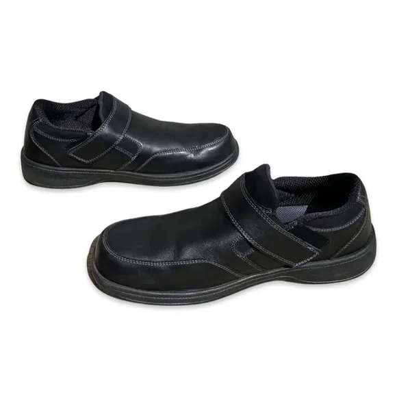 Orthofeet Men’s 9.5 2E Medium Walking Shoes Black Leather Orthopedic 511