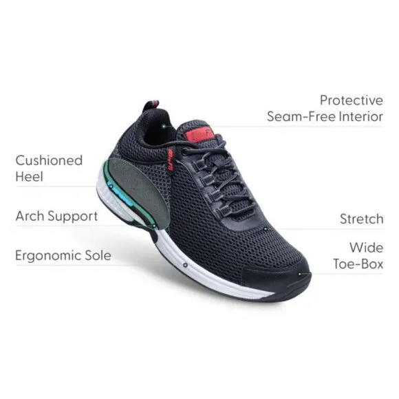 OrthoFeet Men's SNEAKER Size 12 2E EDGEWATER Stretch ORTHOPEDIC Comfort WALK
