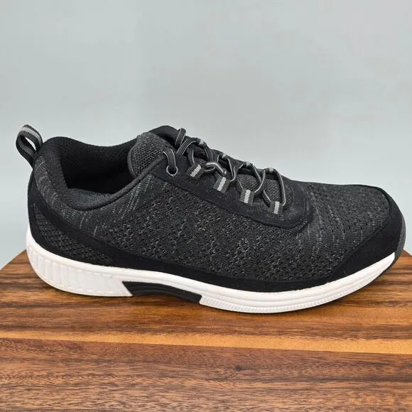 Orthofeet Shoes Men's 11 D Black Lava Walking Orthopedic Athletic Sneakers