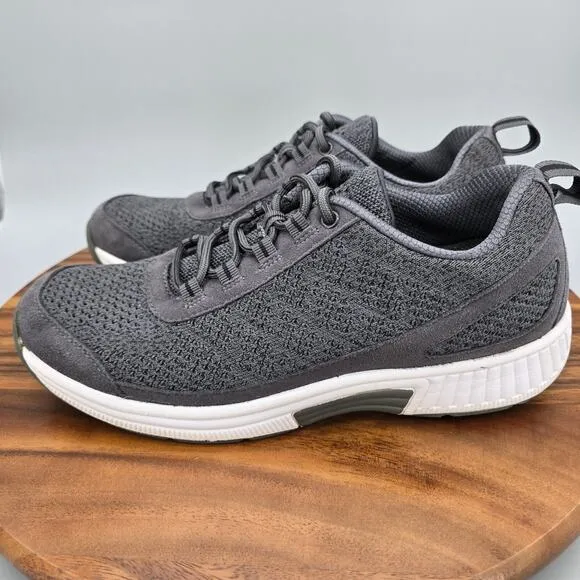 Orthofeet Shoes Men's 8.5 D Gray Lava Walking Orthopedic Athletic Sneakers