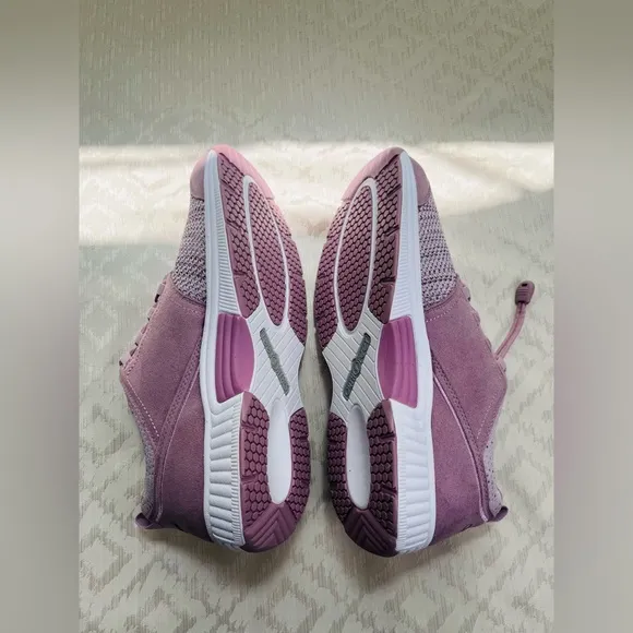 Orthofeet Shoes Womens 10.5 Wide Sneakers Walking Orthopedic Comfy Knit Rose