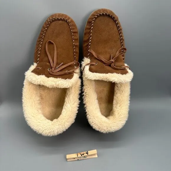 Orthofeet Tuscany Men's 11.5 Wide Brown Suede Orthopedic Faux Fur Pull-On Casual