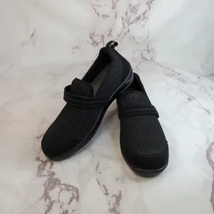 Orthofeet Womens Size 9 B Black Shoes Orthopedic Comfort Sneakers Quincy Slip On