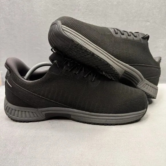 OrthoFeet Yari Mens Size 10 (2E) Wide Shoes Black Orthopedic Slip Resistant