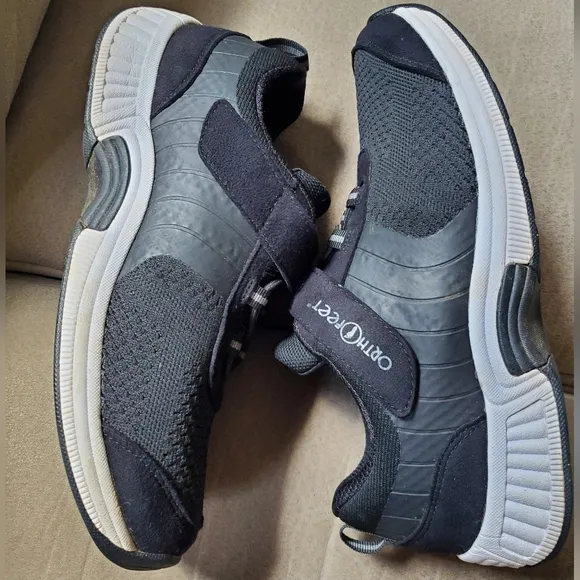 OrthoFeet 831 Joelle Womens Size 9.5 Black Comfort Orthopedic Shoes Sneakers