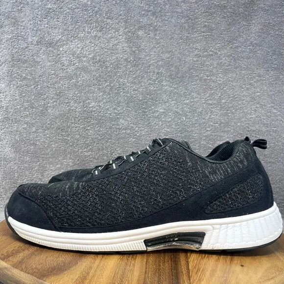Orthofeet Lava Stretch Men's 13 4E EXTRA WIDE Black 619 Orthopedic Shoe Sneaker