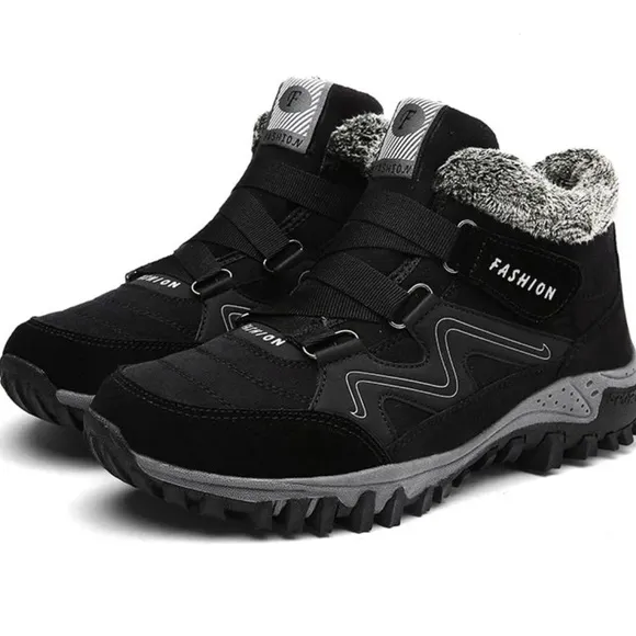 Orthofit Men's Black Hiking Shoes