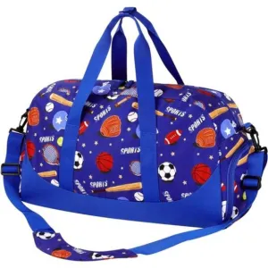 OVERNIGHT Bags for Kids Duffel Bags Basketball-Blue