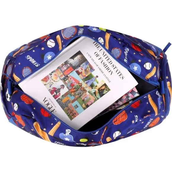 OVERNIGHT Bags for Kids Duffel Bags Basketball-Blue