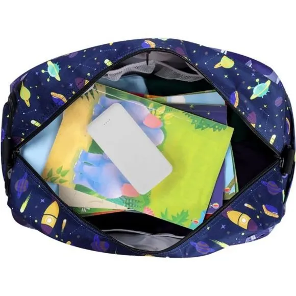 OVERNIGHT Bags for Kids Duffel Bags Dino Fossil-Blue