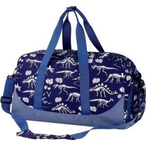 OVERNIGHT Bags for Kids Duffel Bags Dino Fossil-Blue