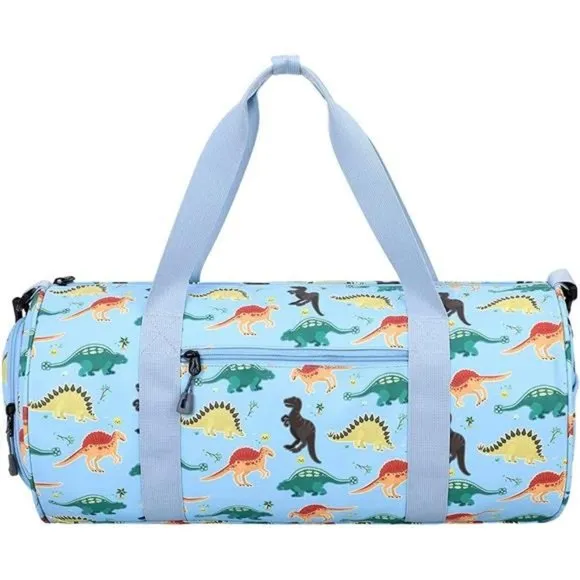 OVERNIGHT Bags for Kids Duffel Bags Dinosaur-Blue