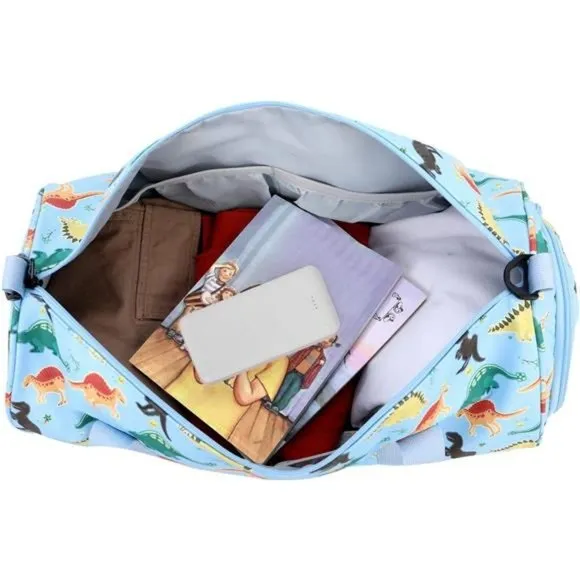 OVERNIGHT Bags for Kids Duffel Bags Dinosaur-Blue
