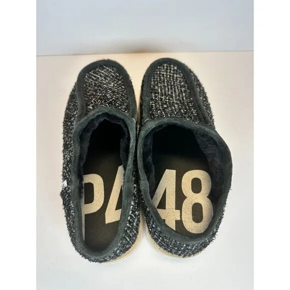 P448 Women’s Bubble Shaka Size 8.5 Black Gray Slip On Shoes Vibram Soles EUC