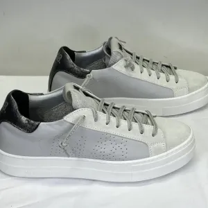 P448 Women’s Thea Platform Sneakers Roccia Gray Size 9 Lace-Up Round Toe –