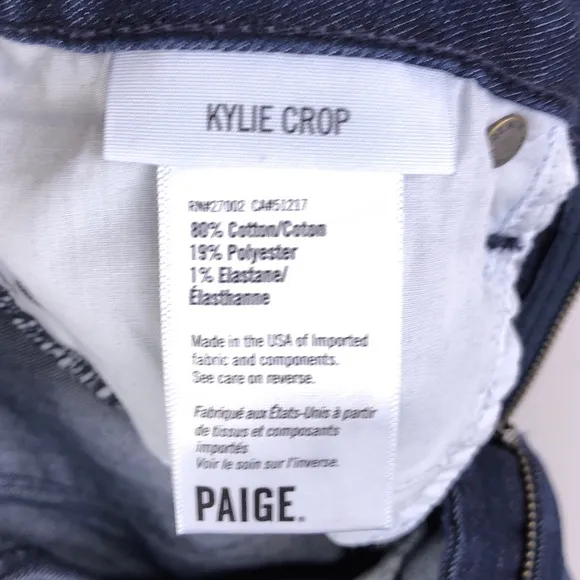 Paige Kylie Crop Selvedge Womens Jeans 28