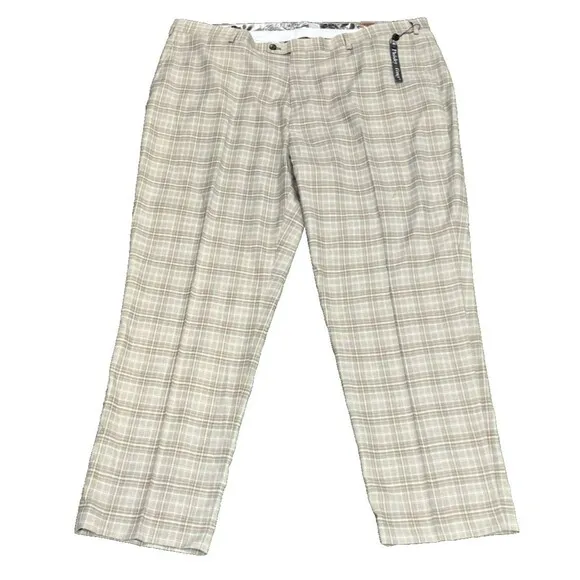 Paisley &amp; Gray Slim Fit Downing Brown Plaid  Checkered 44 x 32 New