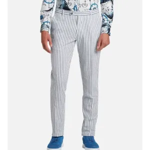 Paisley &amp; Gray Slim Fit White &amp; Blue Striped Pant 44 x 32 NWT Suit Seperate