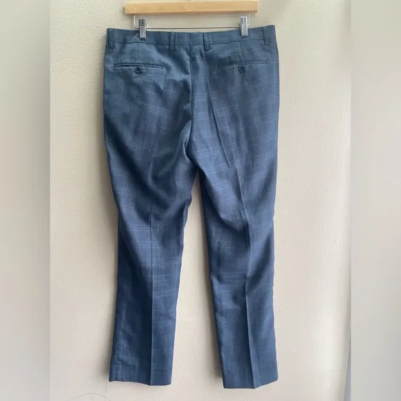 Paisley Gray Men Blue Slim Fit Dress Pants Size 34x32