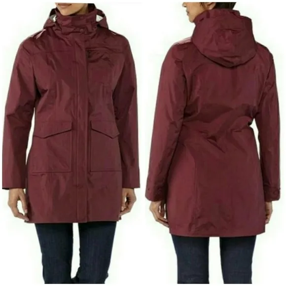 Patagonia Hooded Torrentshell City Lightweight Waterproof Coat in Burgundy XS