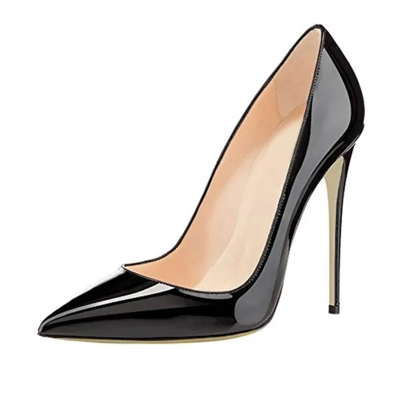 Patent Leather Black Stiletto Heels