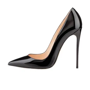 Patent Leather Black Stiletto Heels