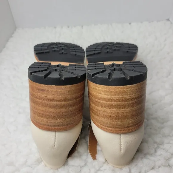 Patina Women's MaryJane Shoes Sz 10 Tan Portland Leather Goodyear Chunky Heels