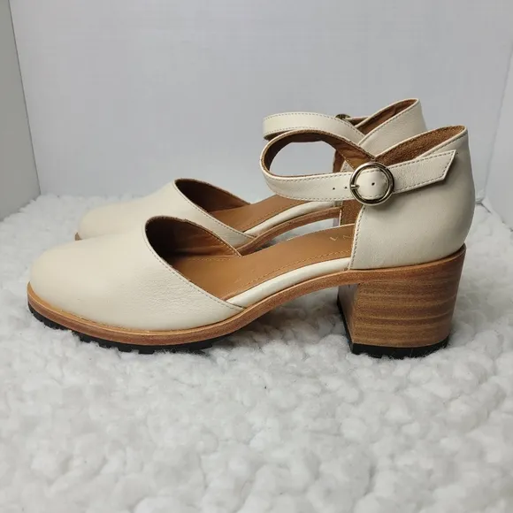 Patina Women's MaryJane Shoes Sz 10 Tan Portland Leather Goodyear Chunky Heels