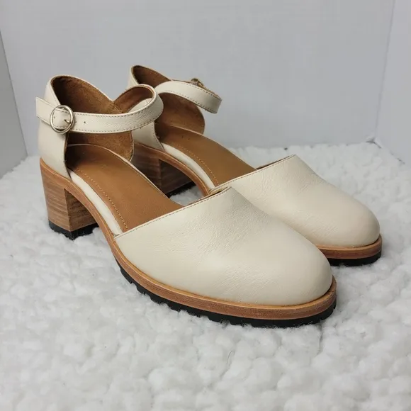 Patina Women's MaryJane Shoes Sz 10 Tan Portland Leather Goodyear Chunky Heels
