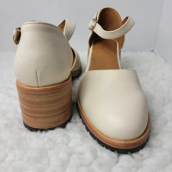Patina Women's MaryJane Shoes Sz 10 Tan Portland Leather Goodyear Chunky Heels