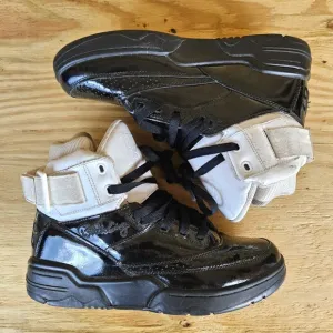 Patrick Ewing 33 Hi Black Patent White Black Size 9