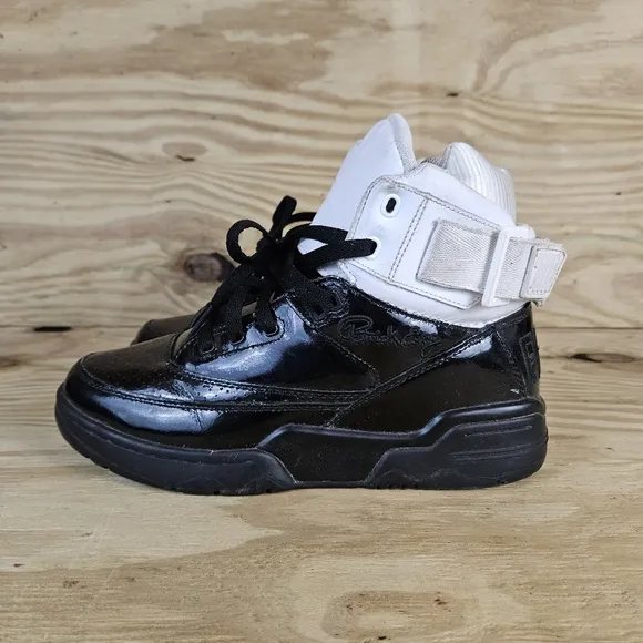 Patrick Ewing 33 Hi Black Patent White Black Size 9