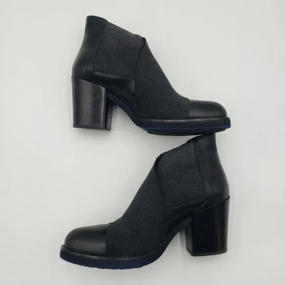 Patrizia Bonfanti Heeled Ankle Booties Boots 7 Womens Leather  Black