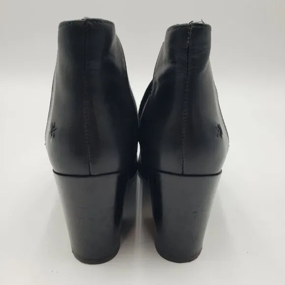Patrizia Bonfanti Heeled Ankle Booties Boots 7 Womens Leather  Black