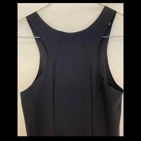 PATRIZIA PEPE RAW EDGE SENSITIVE LYCRA BLACK DRESS