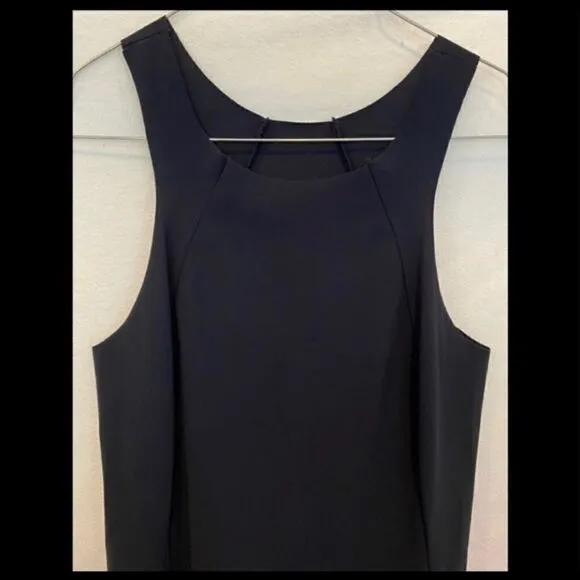 PATRIZIA PEPE RAW EDGE SENSITIVE LYCRA BLACK DRESS