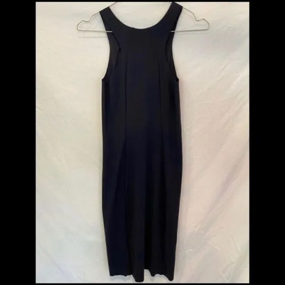 PATRIZIA PEPE RAW EDGE SENSITIVE LYCRA BLACK DRESS