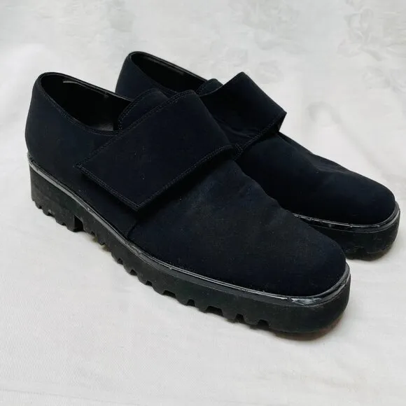 Paul Green Black Chunky Shoes Womens 9 Vibram Soles Classic Goth Timeless Travel