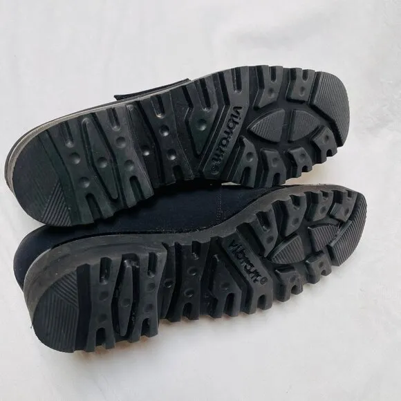 Paul Green Black Chunky Shoes Womens 9 Vibram Soles Classic Goth Timeless Travel