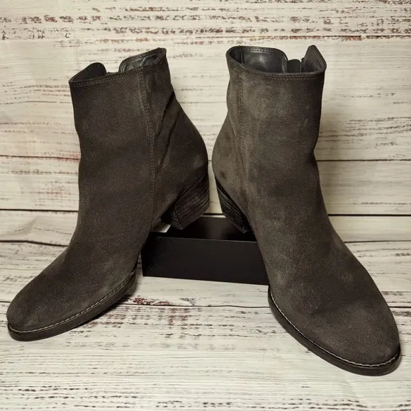 Paul Green Reese Suede Booties Gray Size 8.5 (UK 6)
