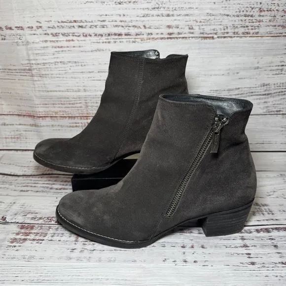 Paul Green Reese Suede Booties Gray Size 8.5 (UK 6)