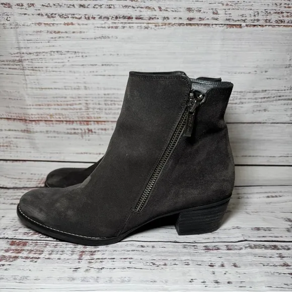Paul Green Reese Suede Booties Gray Size 8.5 (UK 6)