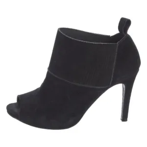 Pedro Garcia Black Suede Printed Mules Sz 7 | US7, IT37