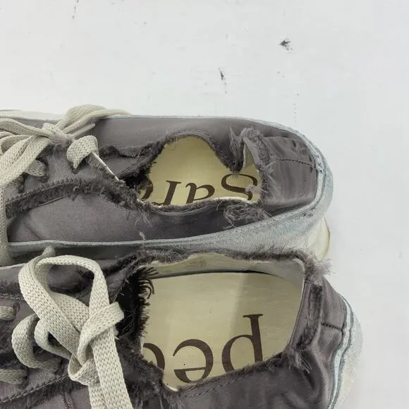 Pedro Garcia Women's Gray Distressed Chunky Sneakers Size 8.5 Preowned