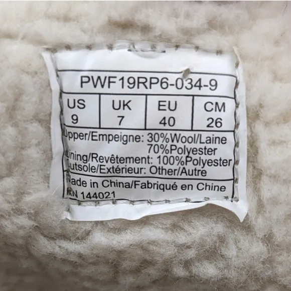 Pendleton Caravan Cabin Fold Wool Washable Sherpa Lined Slippers Gray Hygge 9