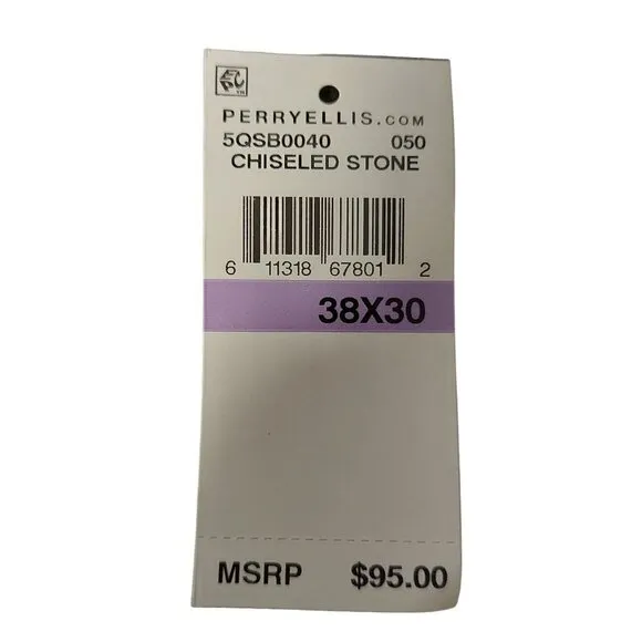 Perry Ellis Men's Essentials Slim Fit Gray Dress Pants