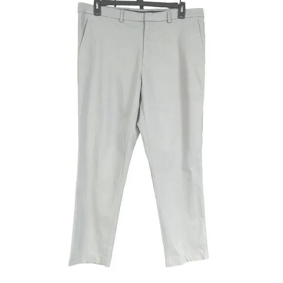 Perry Ellis Men's Essentials Slim Fit Gray Dress Pants