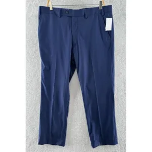 Perry Ellis Slim Fit Blue Check Suit Dress Pants Men's Size 38x30